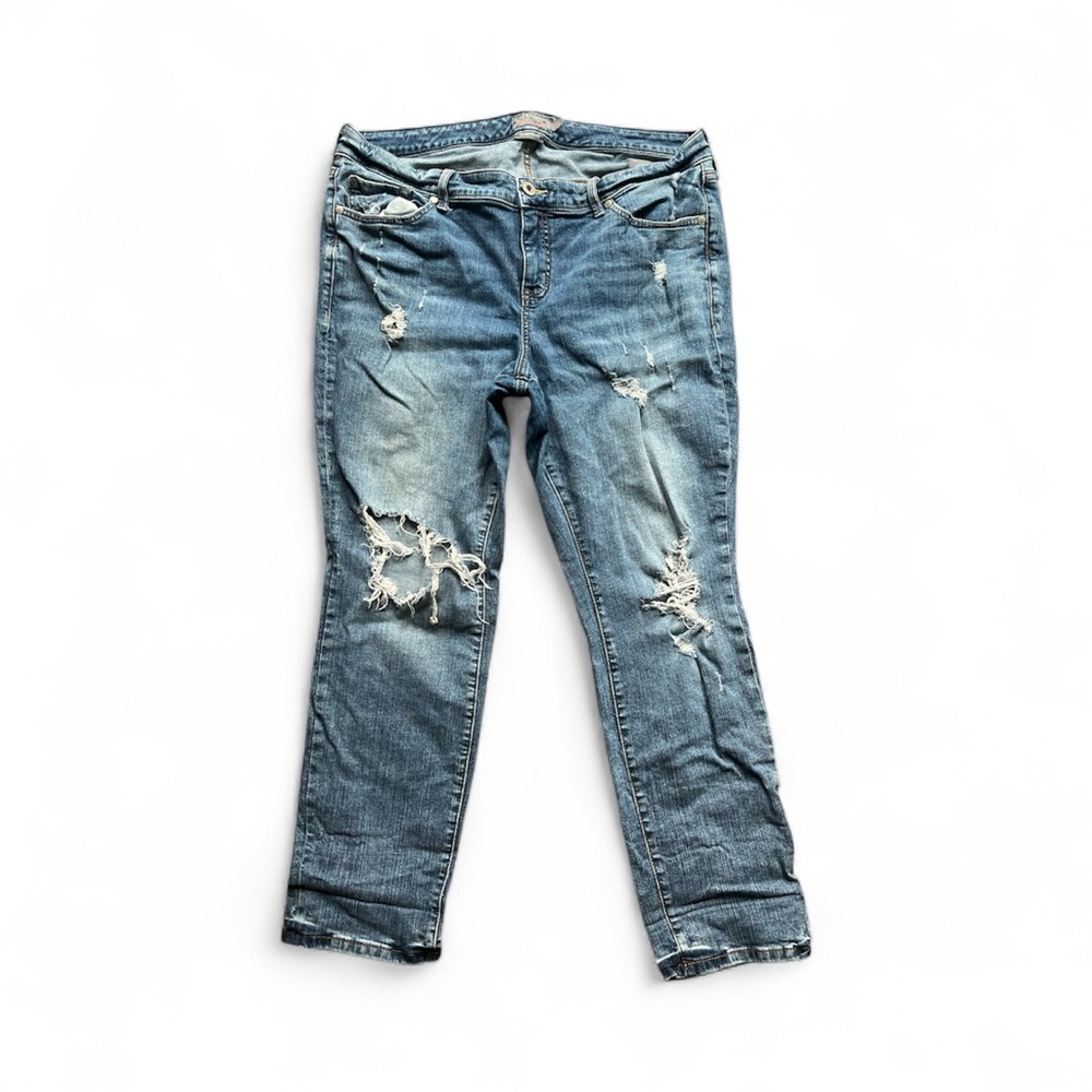 Torrid Blue Boyfriend Straight Vintage Distressed